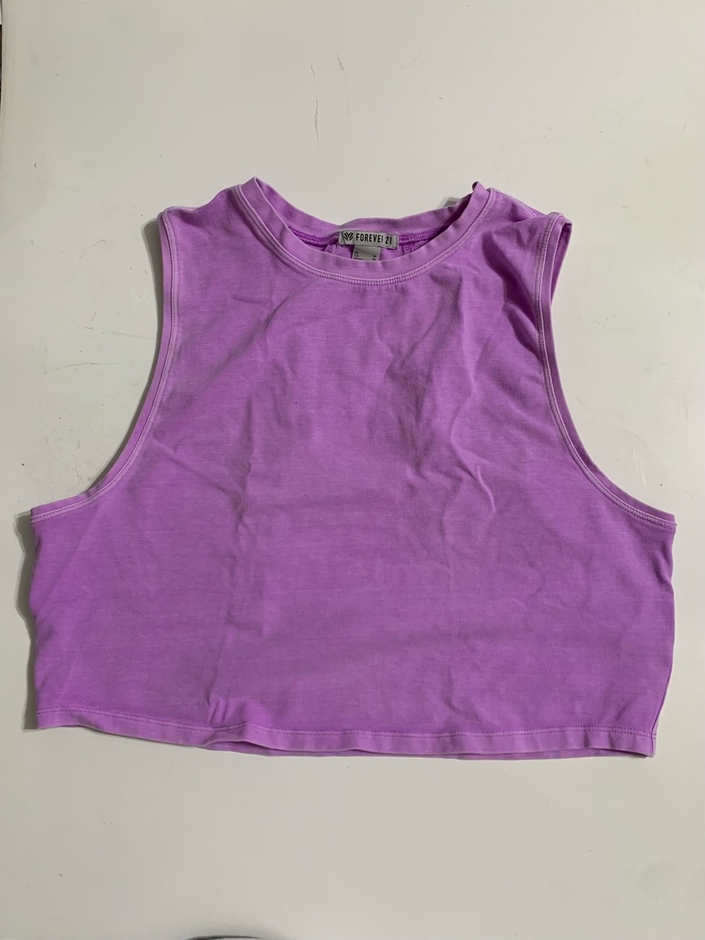 Forever 21 Lilac Cropped Muscle Tank